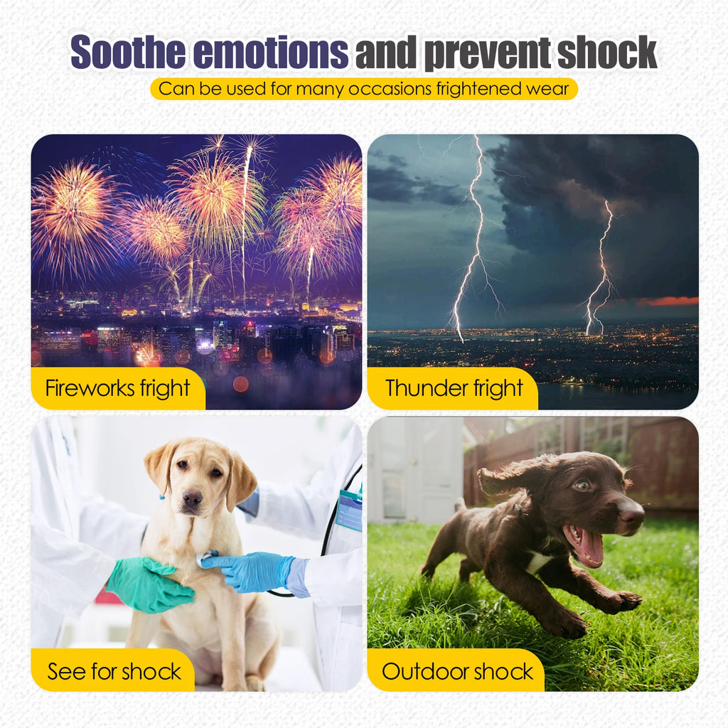 Dog Anxiety Calming Vest – Thunder, Fireworks & Stress Relief