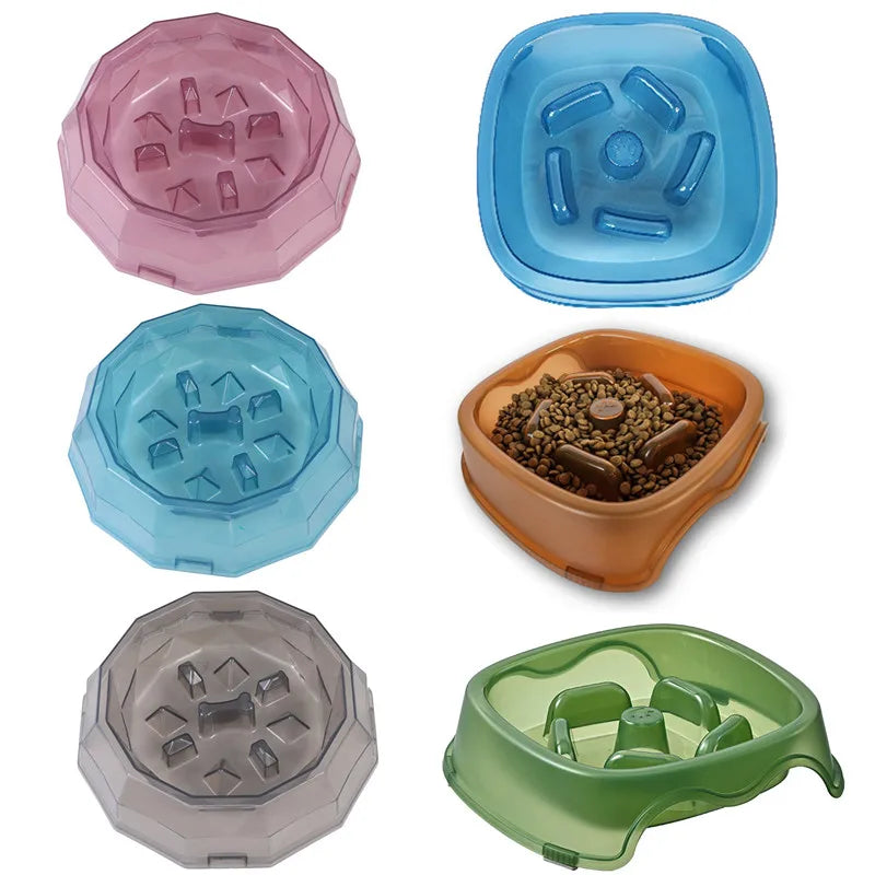 Pet Slow Feeder Bowl – Anti-Choke Maze Design for Dogs & Cats