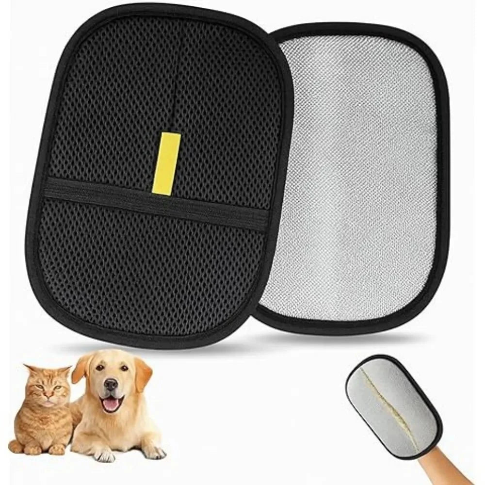 Pet Hair Removal Gloves – Double-Sided Grooming & Lint Mitt