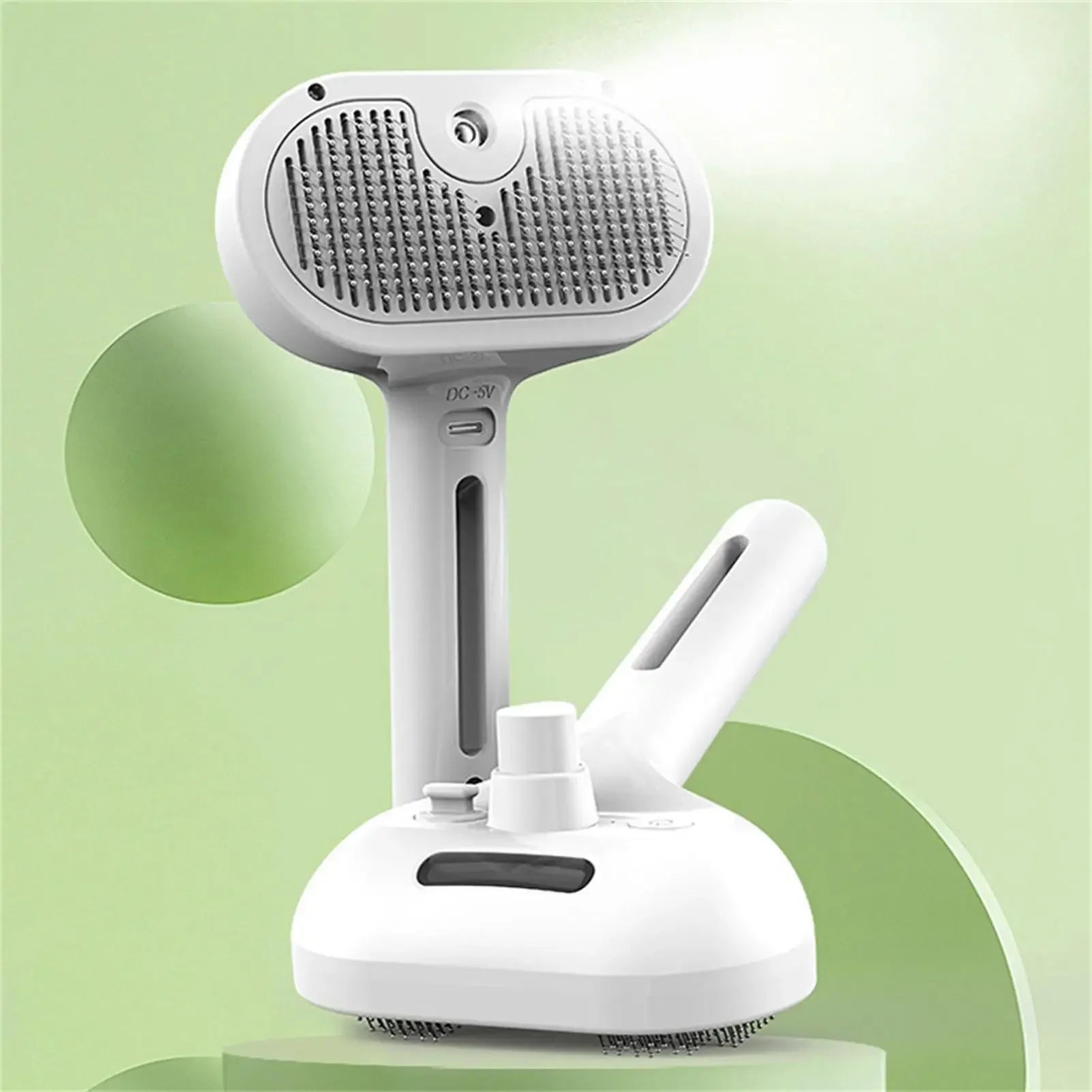 3-in-1 Electric Steam Dog Brush – Spray, Massage & Groom