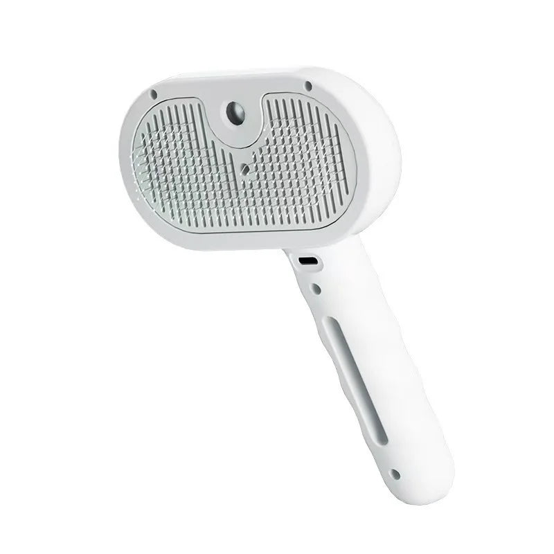 3-in-1 Electric Steam Dog Brush – Spray, Massage & Groom