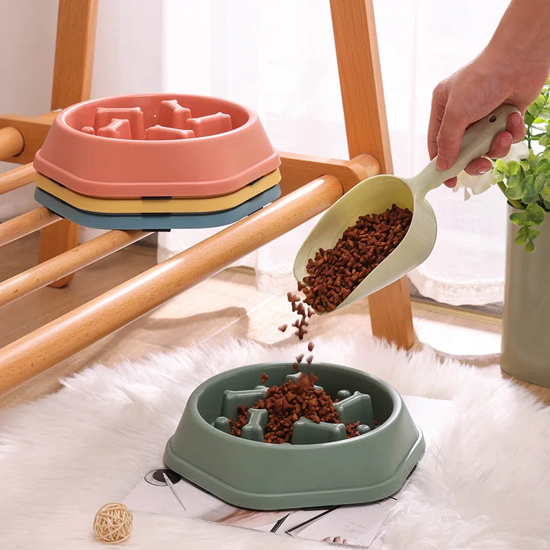 Pet Slow Feeder Bowl – Anti-Choke Maze Design for Dogs & Cats