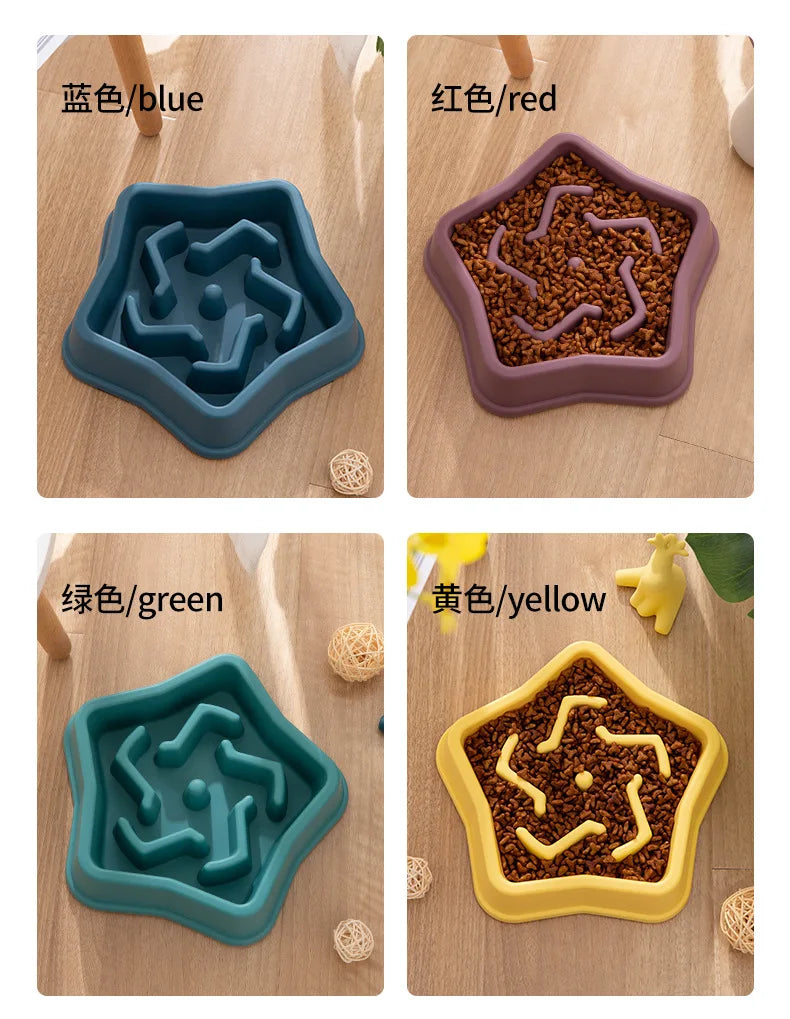 Pet Slow Feeder Bowl – Anti-Choke Maze Design for Dogs & Cats