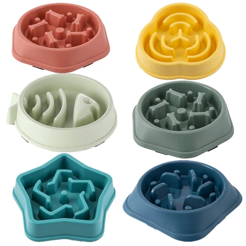 Pet Slow Feeder Bowl – Anti-Choke Maze Design for Dogs & Cats