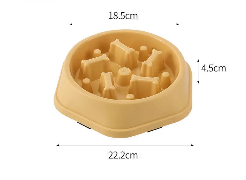 Pet Slow Feeder Bowl – Anti-Choke Maze Design for Dogs & Cats