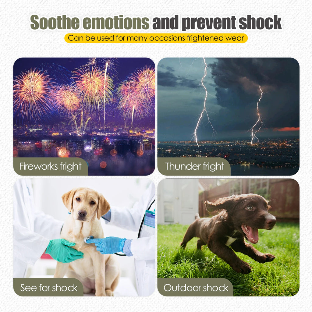 Dog Anxiety Calming Vest – Thunder, Fireworks & Stress Relief