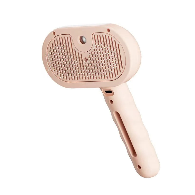 3-in-1 Electric Steam Dog Brush – Spray, Massage & Groom